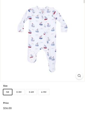 Angel Dear Sailboat Footed One-Piece in White with Blue and Red